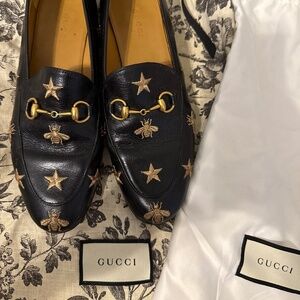 Gucci Brixton leather flats